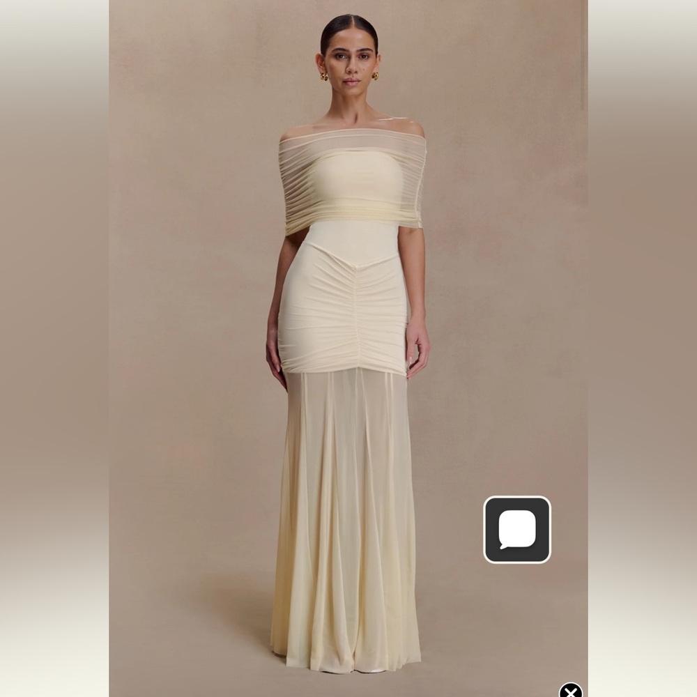 MESHKI Caspian dress in ivory- size small - Picture 7 of 11